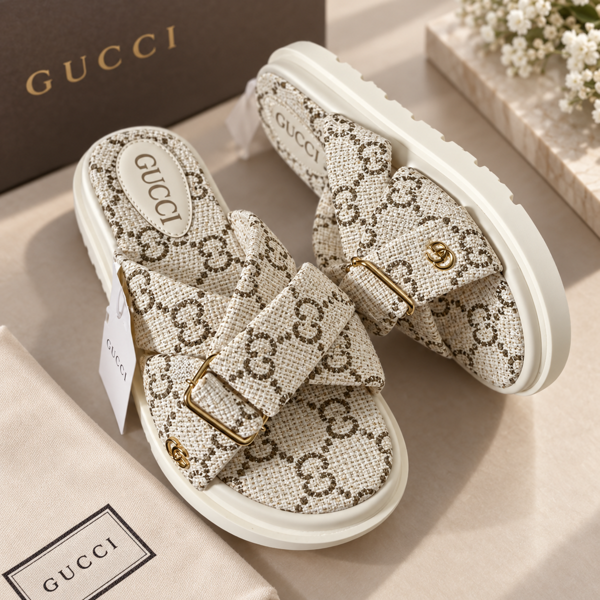 😍SANDALIAS GUCCI|SUELA CONFORT😍