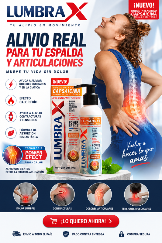 🔥 LUMBRA X®  – Crema de Doble Intensidad| Alivio Muscular y Articular con Efecto Frío-Calor