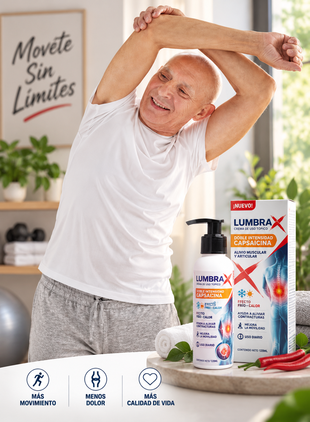 🔥 LUMBRA X®  – Crema de Doble Intensidad| Alivio Muscular y Articular con Efecto Frío-Calor